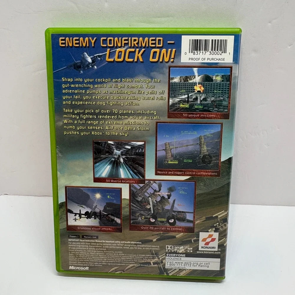 CIB Video Game Original Xbox Airforce Delta Storm Konami